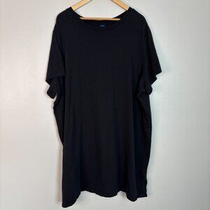 Old Navy Mini T-Shirt Dress 3X Black Short Sleeve Crew Neck Cotton Women's